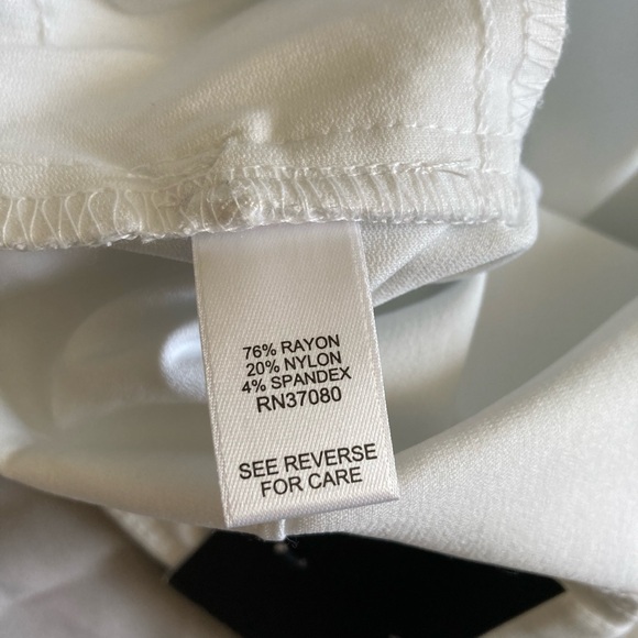 Versona White Stretch Ankle Pants - Picture 5 of 6